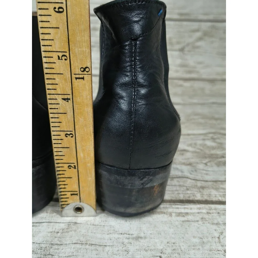 Paul Smith Black Leather Slip On Boots Men Size 42